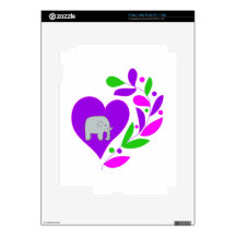 Elephant Heart Decals For The iPad 2