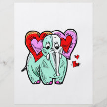 elephant heart ears cute design custom flyer