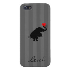 Elephant Heart Love Personalized Iphone Case Covers For iPhone 5
