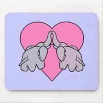Elephant Heart Mouse Mat