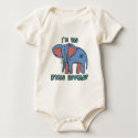 Elephant I'm the Little Brother Organic Baby t-shirts