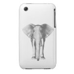 Elephant in Black and White iPhone 3 Case