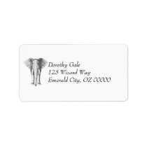 Elephant in Black and White labels