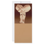 Elephant in brown rack card design