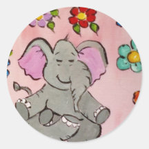 Elephant in meditation stickers