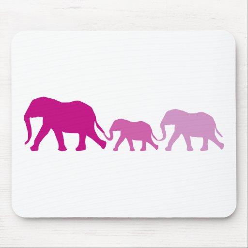 Elephant in Purple Mousepads