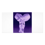 Elephant in purple photo card