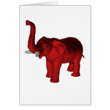 Elephant In Red Card