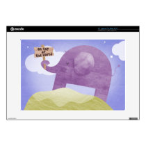 Elephant is on top of the world laptop skin skins