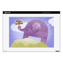Elephant is on top of the world laptop skin