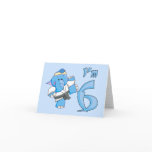 Elephant Karate 6th Birthday cards