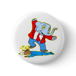 Elephant Kicking Donkey Pinback Buttons