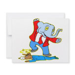 Elephant Kicking Donkey Personalized Invitation