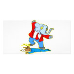 Elephant Kicking Donkey Custom Photo Card