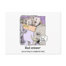 Elephant Lawyers Funny Tees Mugs Cards More Postcard