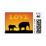 Elephant Love Postage Stamps