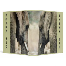 Elephant Lovers Art Gifts Think Big binders by WildByDezign Elephant Lovers Art Gifts Think Big binders