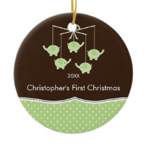 Elephant Mobile Baby's First Christmas Ornament