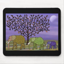 Elephant Moon Mouse Pads