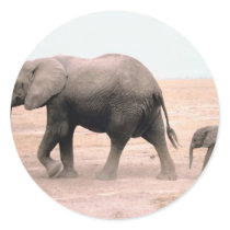 Elephant Mother and Calf Stickers