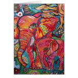 Elephant Mother & Child Greeting Card