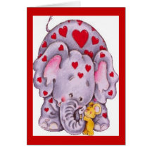 Elephant & Mouse Valentines Day Card