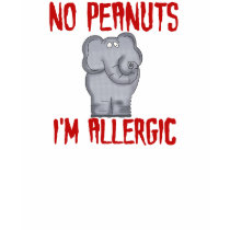Elephant NO Peanuts I'm Allergic t-shirts by peanut_allergy Elephant NO Peanuts I'm Allergic t-shirts