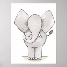 Elephant Nursery Art Posters