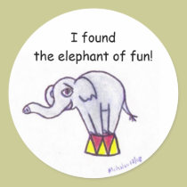 "Elephant of fun" sticker