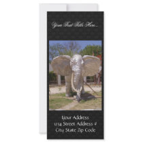 Elephant Of Silver At Kenya Beach Rack Card