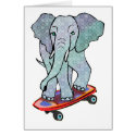 Elephant on Skateboard cards