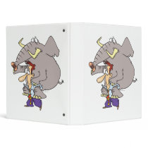 elephant on your back piggy back burden vinyl binder