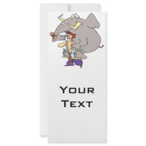 elephant on your back piggy back burden rack card template
