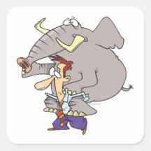 elephant on your back piggy back burden stickers