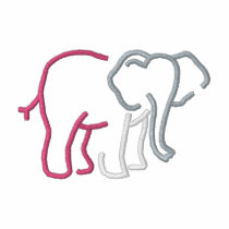 Elephant Outline embroidered shirts by ZazzleEmbroidery Elephant Outline embroidered shirts
