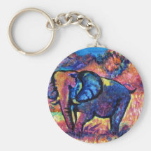 Elephant Painting Key Chains