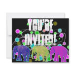 Elephant Party Personalized Invitations