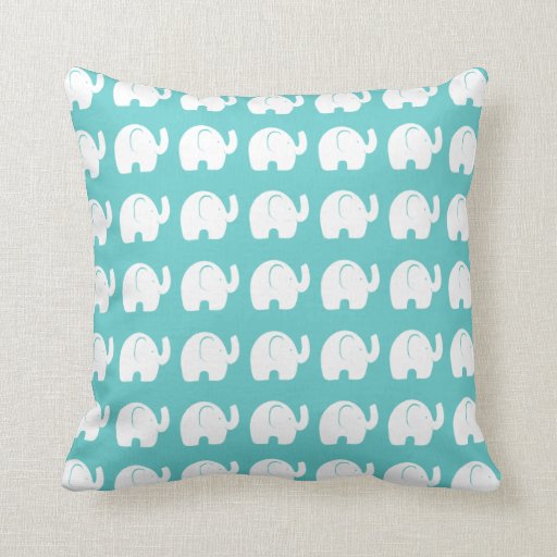 Elephant Pattern Throw Pillow Zazzle