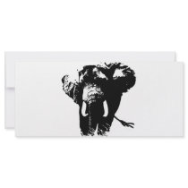 Elephant Pop Art Personalized Rack Card