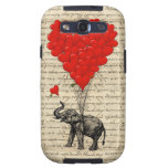 Elephant & red heart balloons galaxy SIII case