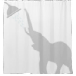 Elephant Shadow Silhouette Shadow Buddies Shower Shower Curtain