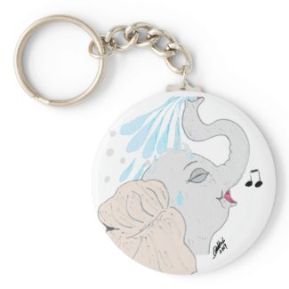 Elephant Shower Keychain keychain