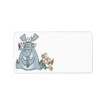 elephant sitting on my chest custom address label