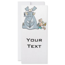 elephant sitting on my chest custom rack card