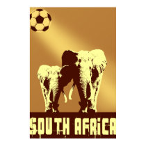 Elephant soccer Safari South Africa Sunset Ball posters