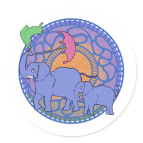 Elephant stickers by evisionarts Elephant stickers