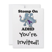 Elephant Stomp On ADHD Custom Announcement