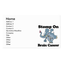 Elephant Stomp On Brain Cancer Business Cards