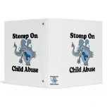 Elephant Stomp On Child Abuse Vinyl Binders