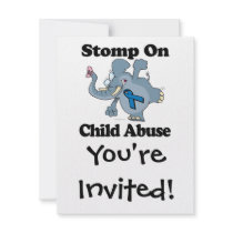 Elephant Stomp On Child Abuse Personalized Announcement